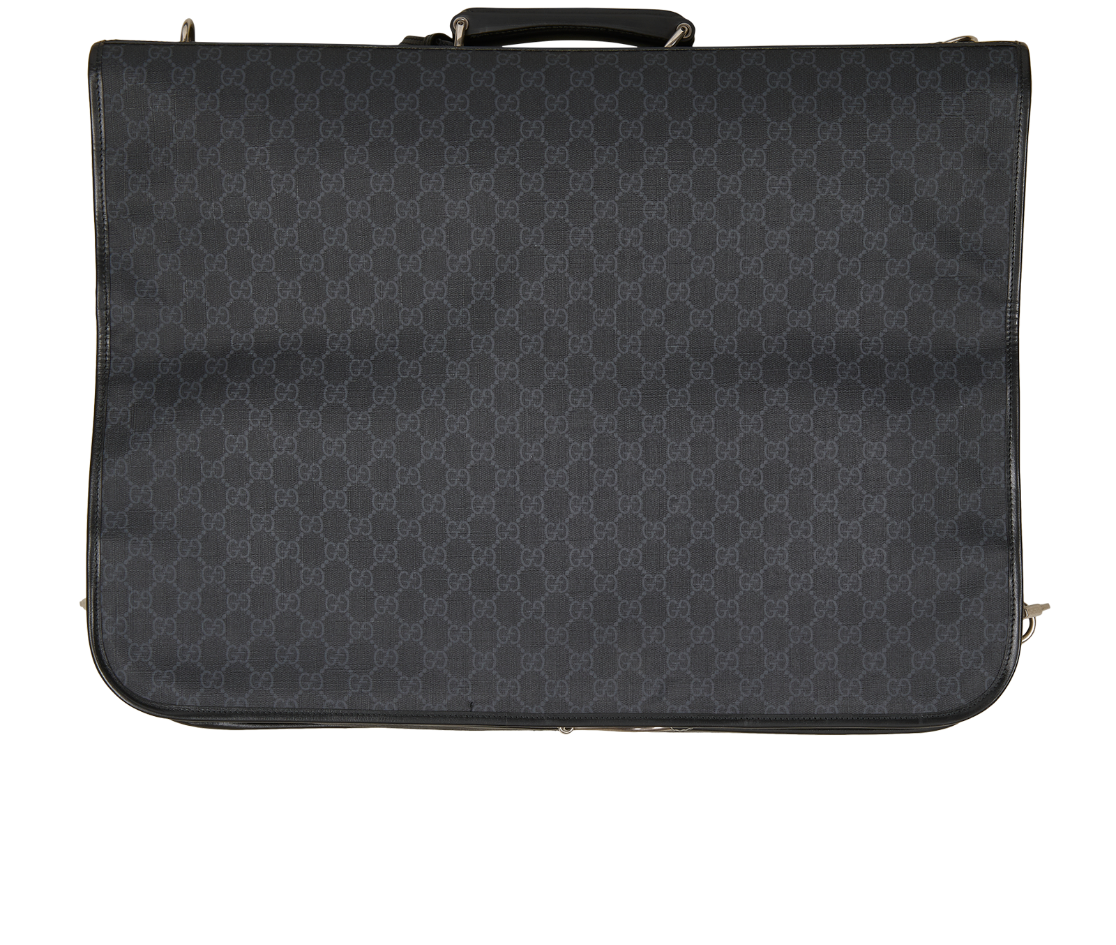 GG Supreme Garment Bag, &pound;750, Handbags, Black, Canvas/Leather, Back view